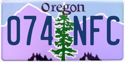 OR license plate 074NFC