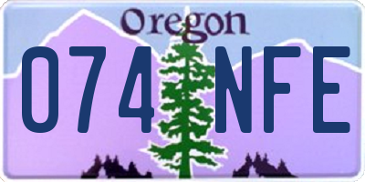 OR license plate 074NFE