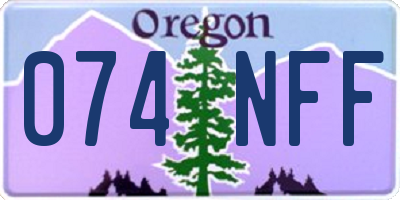 OR license plate 074NFF