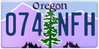 OR license plate 074NFH
