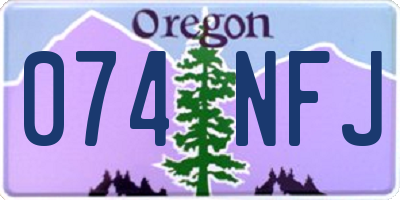 OR license plate 074NFJ
