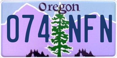OR license plate 074NFN