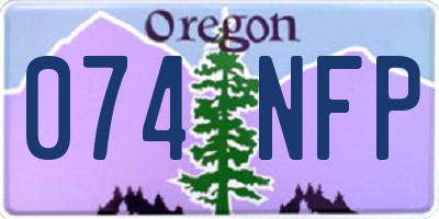 OR license plate 074NFP