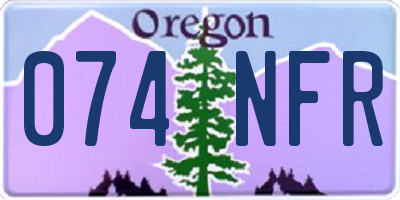 OR license plate 074NFR