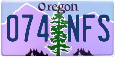 OR license plate 074NFS