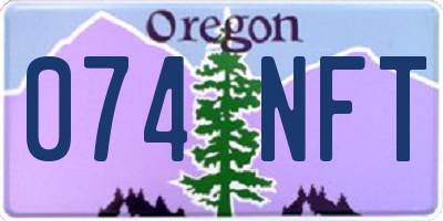 OR license plate 074NFT