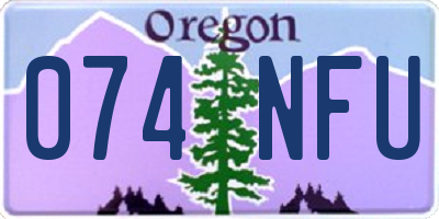 OR license plate 074NFU