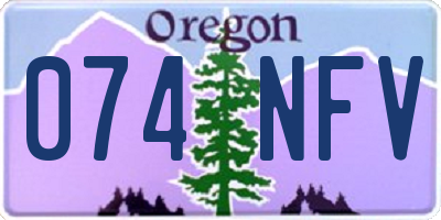 OR license plate 074NFV