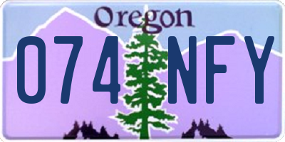 OR license plate 074NFY