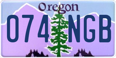 OR license plate 074NGB