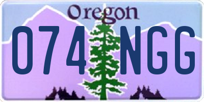 OR license plate 074NGG