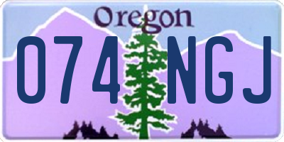 OR license plate 074NGJ