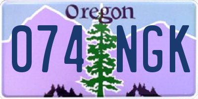 OR license plate 074NGK