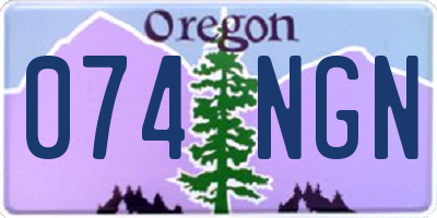 OR license plate 074NGN