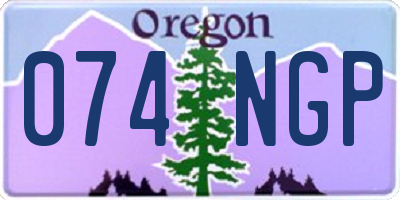 OR license plate 074NGP