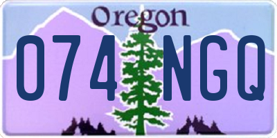 OR license plate 074NGQ