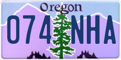 OR license plate 074NHA