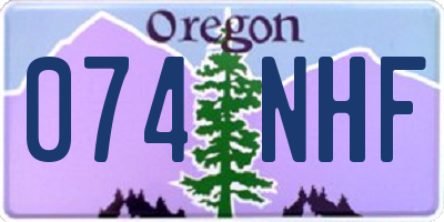 OR license plate 074NHF