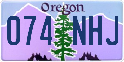 OR license plate 074NHJ