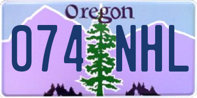 OR license plate 074NHL