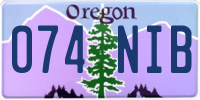 OR license plate 074NIB
