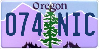 OR license plate 074NIC