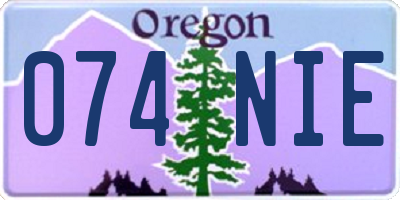 OR license plate 074NIE