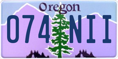 OR license plate 074NII