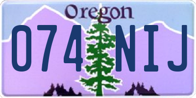 OR license plate 074NIJ