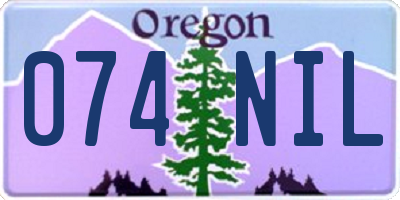 OR license plate 074NIL