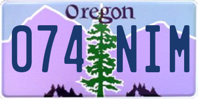 OR license plate 074NIM