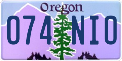 OR license plate 074NIO