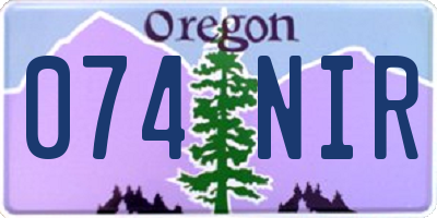 OR license plate 074NIR