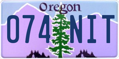 OR license plate 074NIT