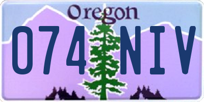OR license plate 074NIV