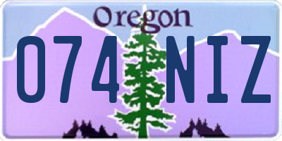 OR license plate 074NIZ