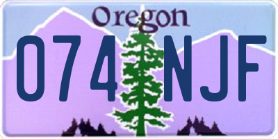 OR license plate 074NJF