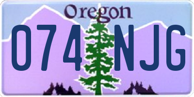 OR license plate 074NJG