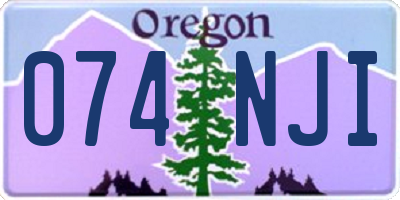 OR license plate 074NJI