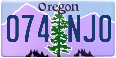 OR license plate 074NJO