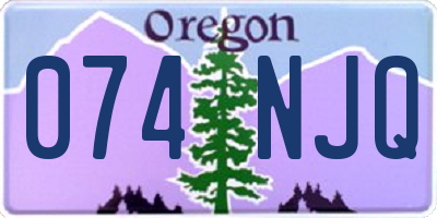 OR license plate 074NJQ