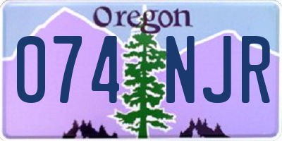 OR license plate 074NJR