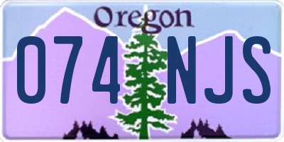 OR license plate 074NJS