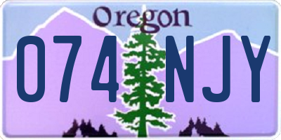 OR license plate 074NJY