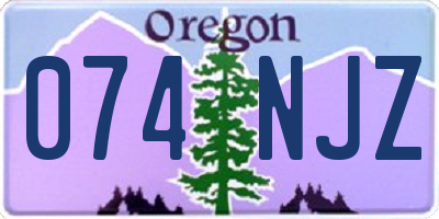 OR license plate 074NJZ
