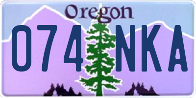 OR license plate 074NKA