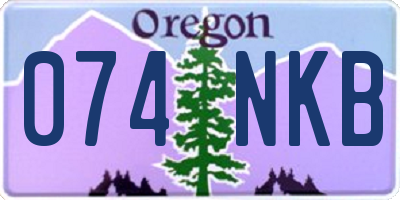 OR license plate 074NKB