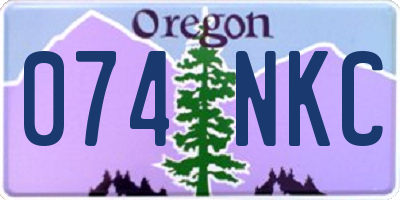 OR license plate 074NKC