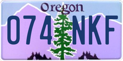 OR license plate 074NKF