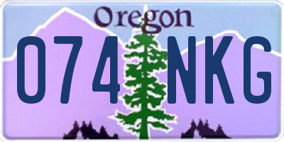 OR license plate 074NKG